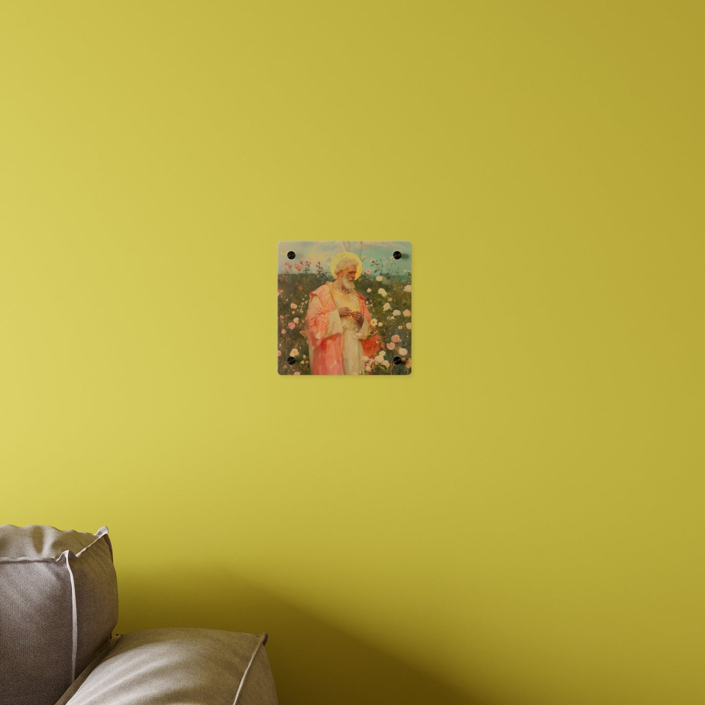 Saint Valentine Wall Art Panel - Ready to Hang Acrylic Print - Catholic Saint Art - Patron Saint Print - Catholic Saint Wall Art