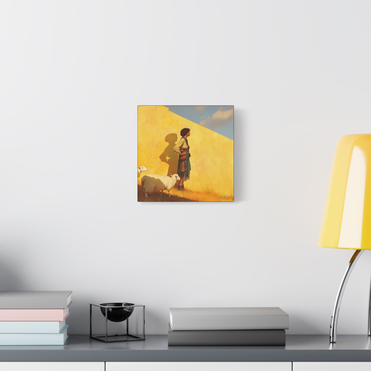 David son of Jesse - David the Shepherd Boy -  Museum Wrapped Canvas - Sanctified Souls Print - Religious Art for your Home