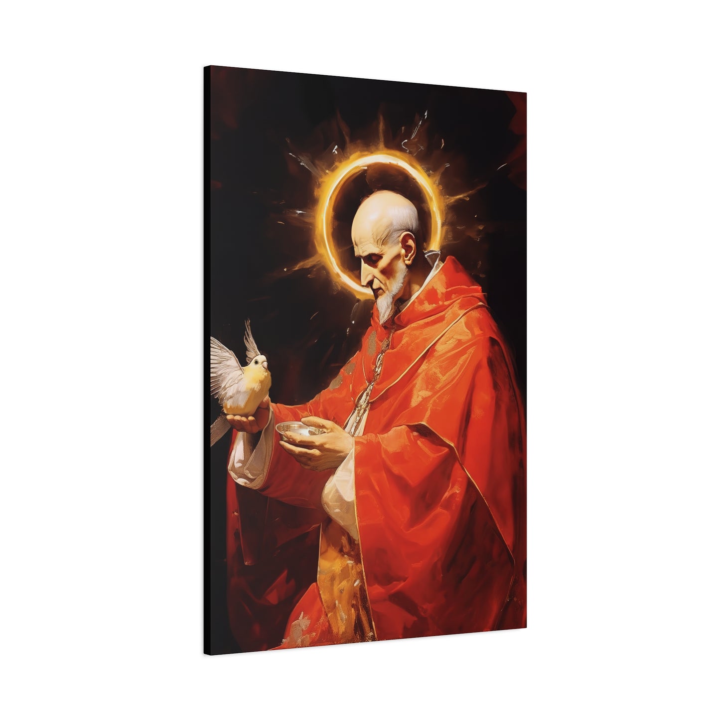 Pope Saint Gregory the Great  - Museum Wrapped Canvas - Sanctified Souls Print - Religious Art for your Home