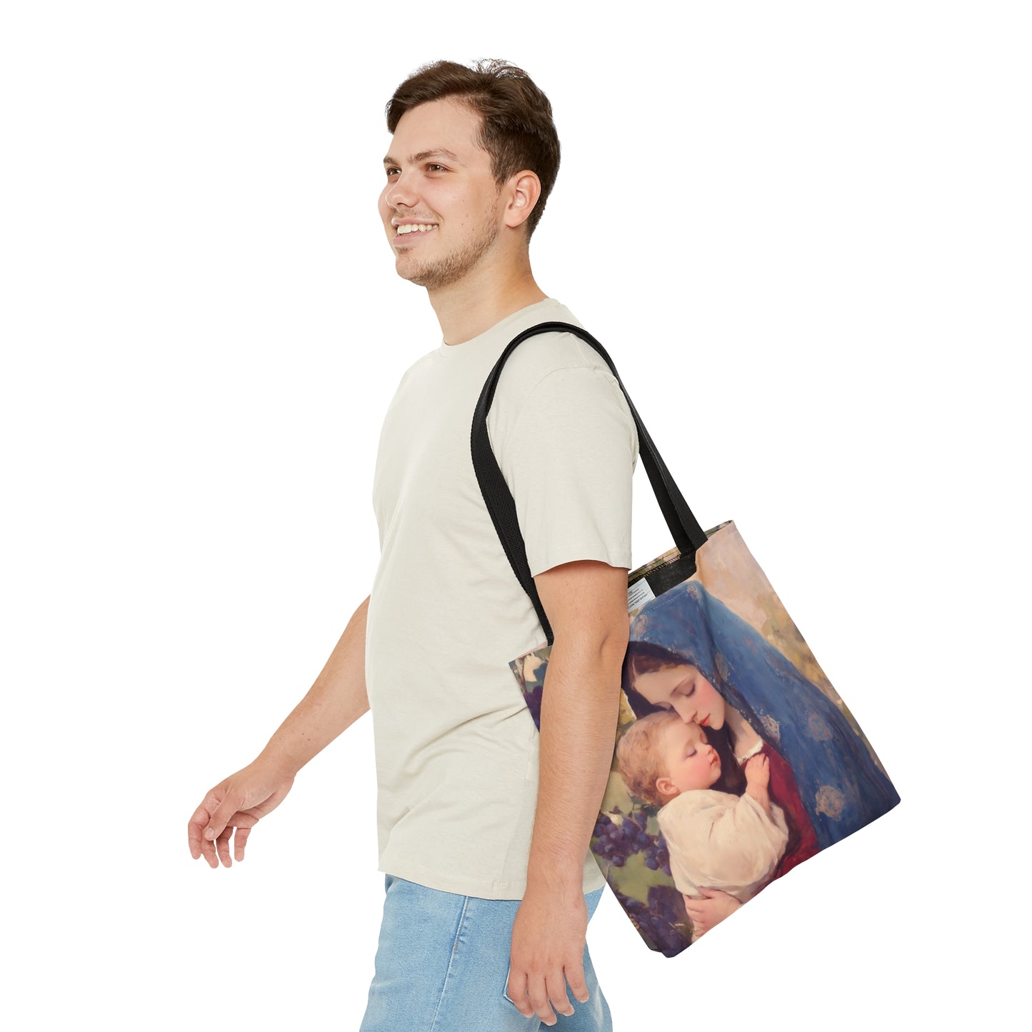 Our Lady of the Grapes / Out Lady of the Harvest - Tote Bag - Large Medium Small Faith Art Bag - Catholic Faith Purse - Mother Mary