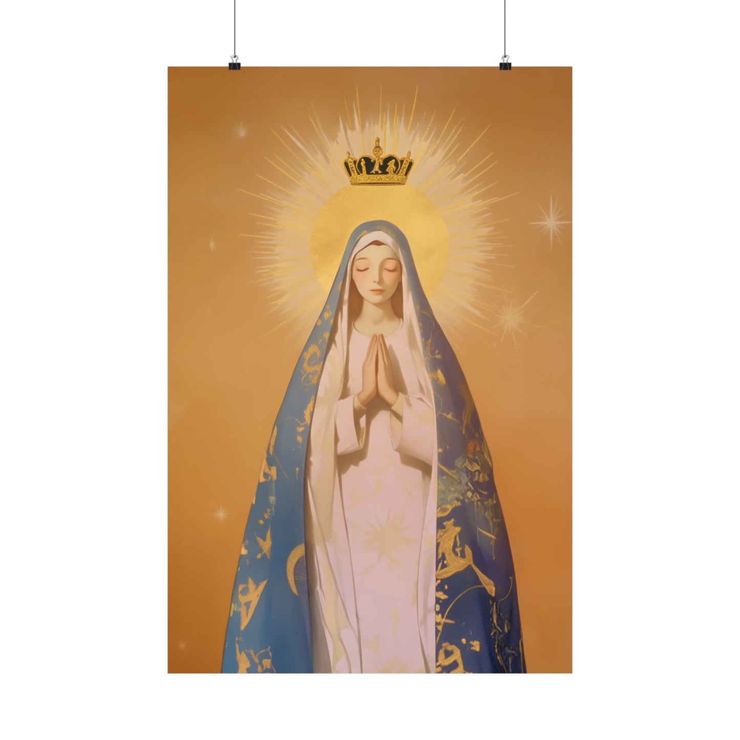 Eternal Glory : Mary's Coronation in Heaven - Sanctified Souls Print - Multiple Sizes - Premium Posters - Catholic Art - Christian