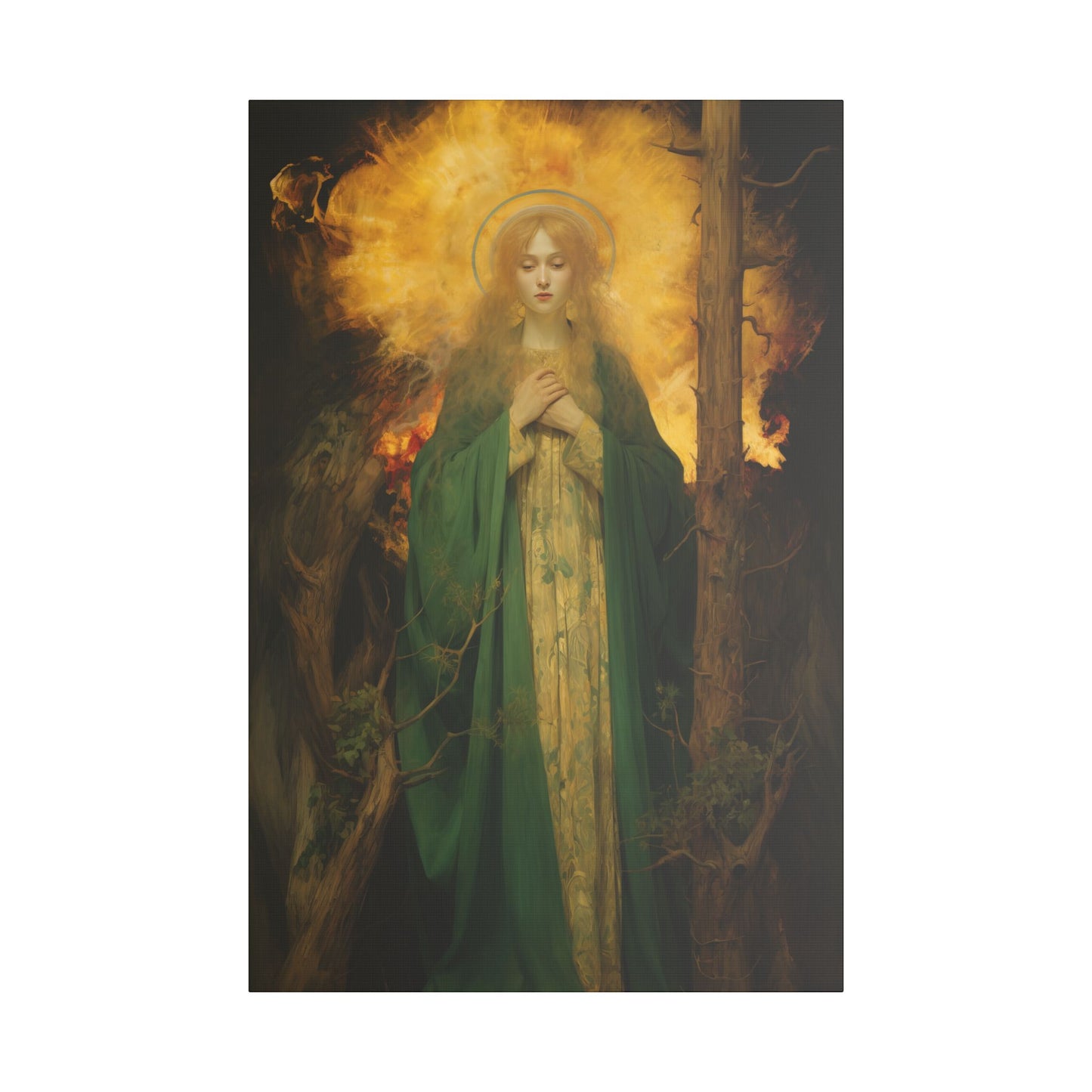 Saint Afra Canvas Print - Multiple Sizes - Catholic Home art - Museum Wrapped Canvas - Sanctified Souls Print