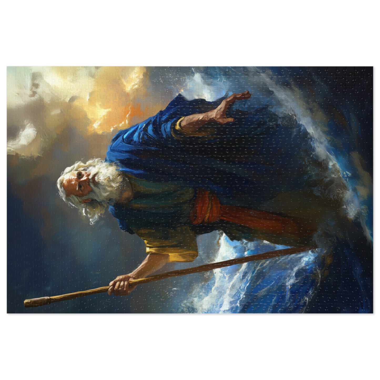 Moses Before the Trembling Sea - Puzzle & Keepsake Tin - Religious Jigsaw Puzzle (30, 110, 252, 500,1000-Piece)