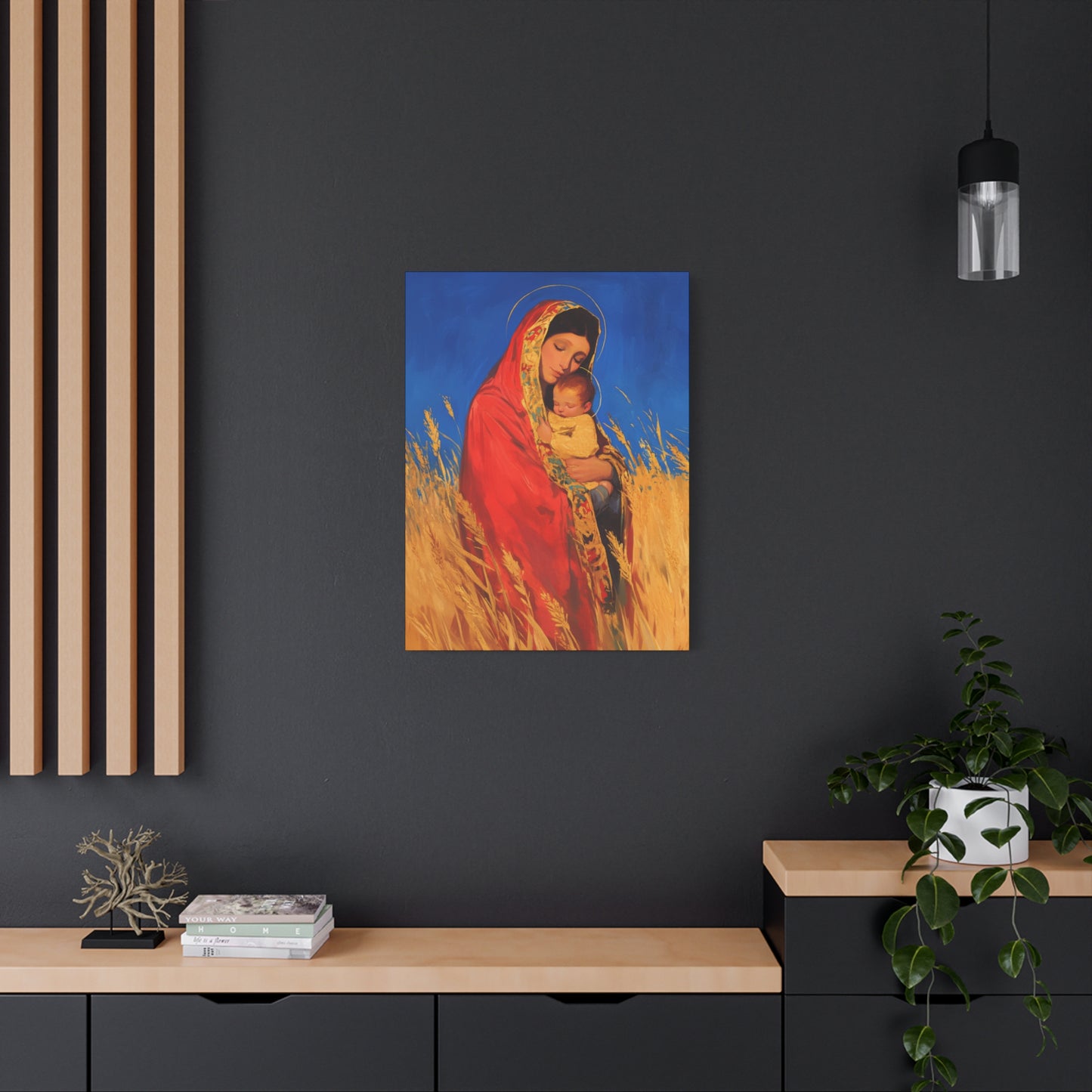 Our Lady of the Harvest  - Multiple Sizes - Catholic Home art - Museum Wrapped Canvas - Sanctified Souls Print