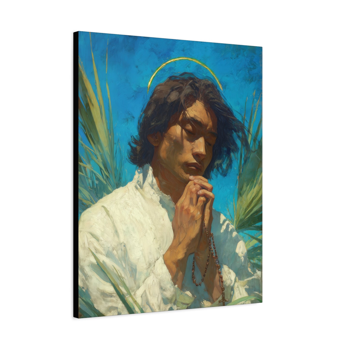 Saint Lorenzo Ruiz - Multiple Sizes - Catholic Home art - Museum Wrapped Canvas - Sanctified Souls Print - Catholic Martyr Art
