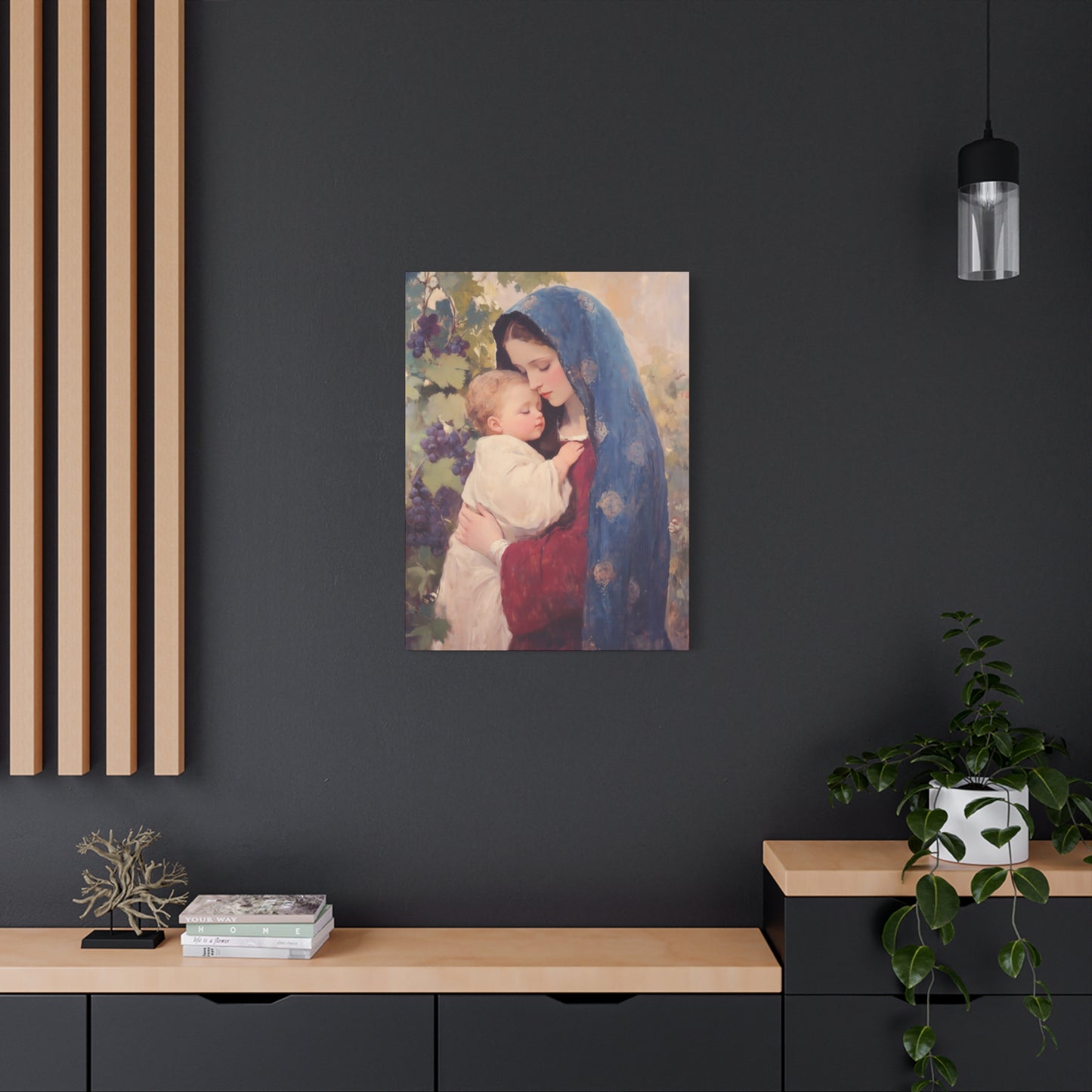 Our Lady of the Grapes / Out Lady of the Harvest - Gallery Wrapped Canvas - Print - Religious Art for your Home - Catholic Art