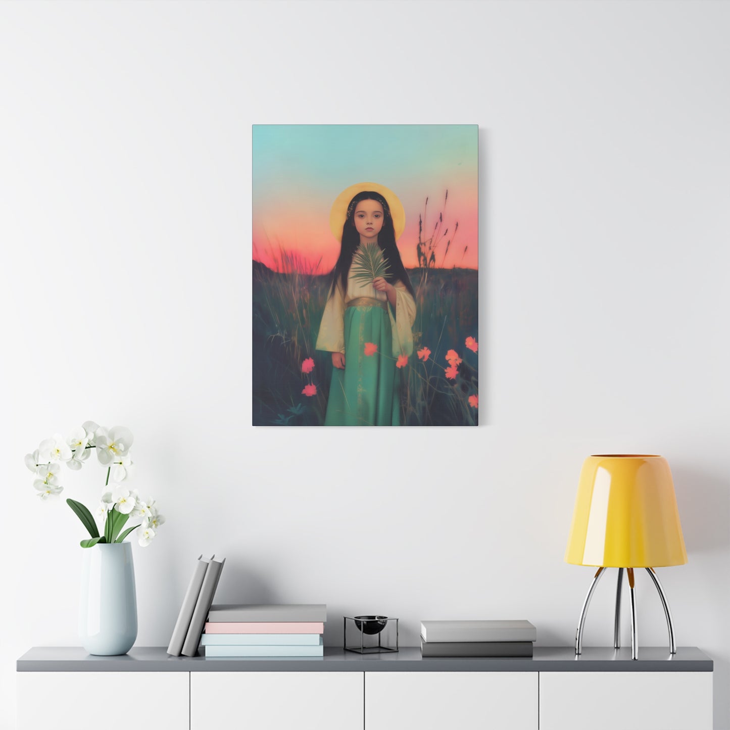 Saint Charity - Multiple Sizes - Catholic Home art - Museum Wrapped Canvas - Sanctified Souls Print - Martyr Saint