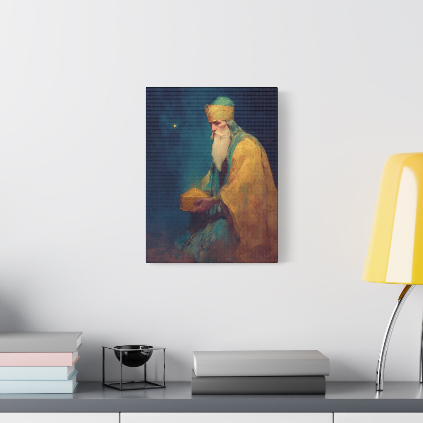 Caspar and the Offering of Worship - 3 Wise Men - Gallery Wrapped Canvas - Print - Religious Art for your Home - Catholic