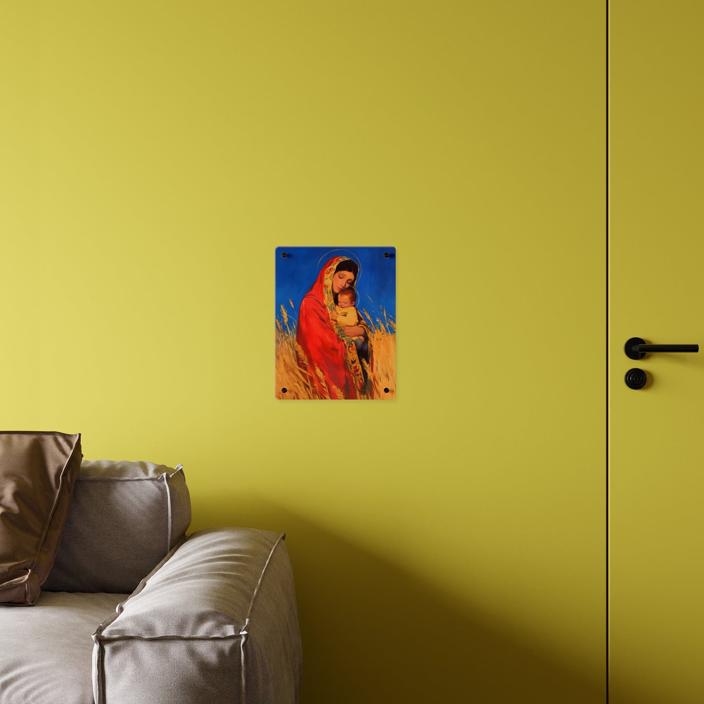 Our Lady of the Harvest - Wall Art Panel - Ready to Hang Acrylic Print - Catholic Saint Art - Patron Saint Print