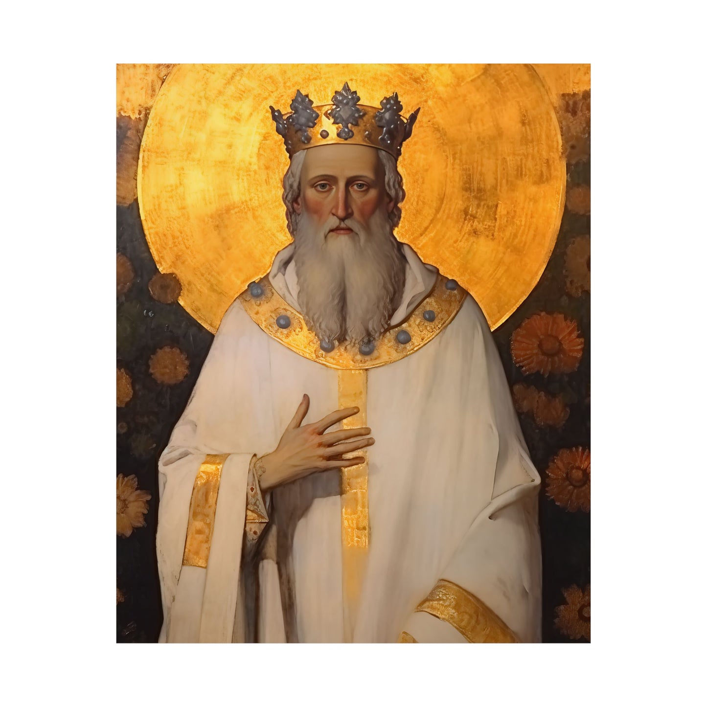 Saint Edward the Confessor - Sanctified Souls Print - Multiple Sizes - Premium Matte Vertical Posters