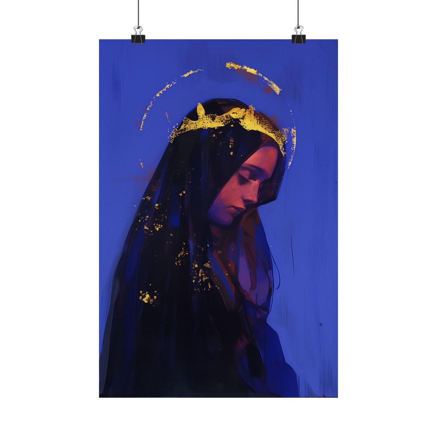 Mary, Mother of God - Queen of Heaven and Earth Poster Print - Sanctified Souls Print - Multiple Sizes - Premium Posters - Catholic Art