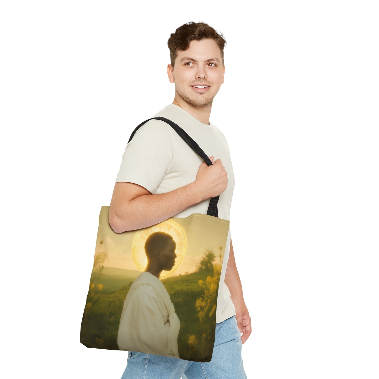 Saint Charles Lwanga - Tote Bag - Large Medium Small Faith Art Bag - Bible Study Faith Purse - Double Sided