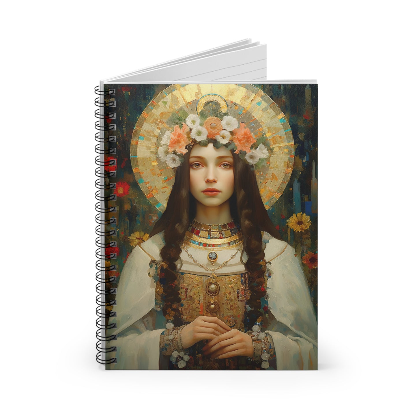 Saint Dorothy Journal - Sanctified Souls Art - Religious Based Notebook - Spiral Notebook - Ruled Line