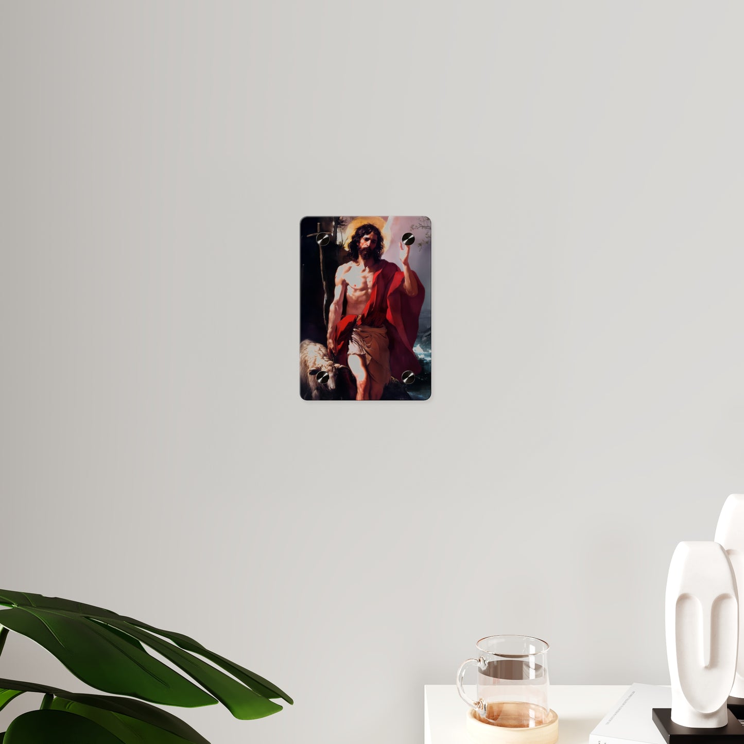 Saint John the Baptist  Wall Art Panel - Ready to Hang Acrylic Print - Catholic Saint Art - Patron Saint Print - No Frame needed