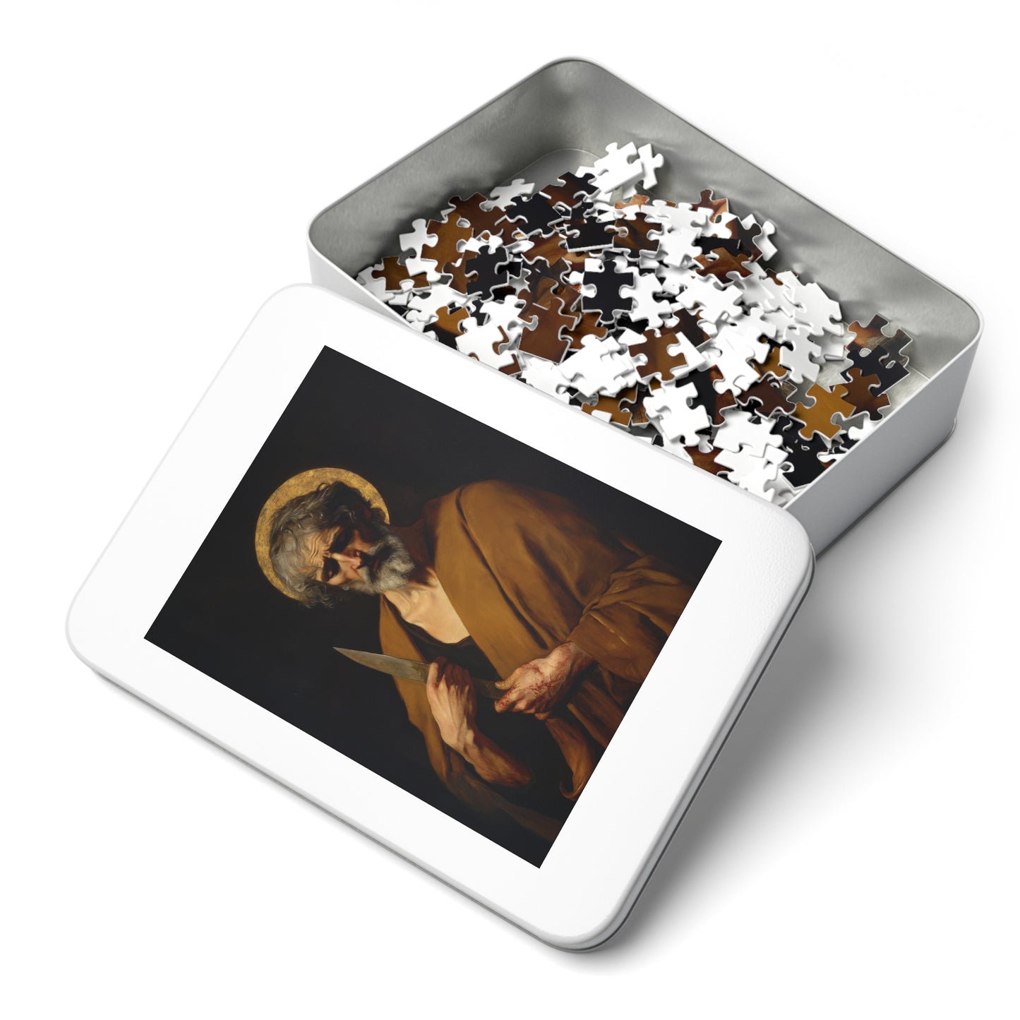 Saint Bartholomew the Apostle - Puzzle and Keepsake Tin - Religious (30, 110, 252, 500,1000) - Religious Puzzle - Gifts for Catholics