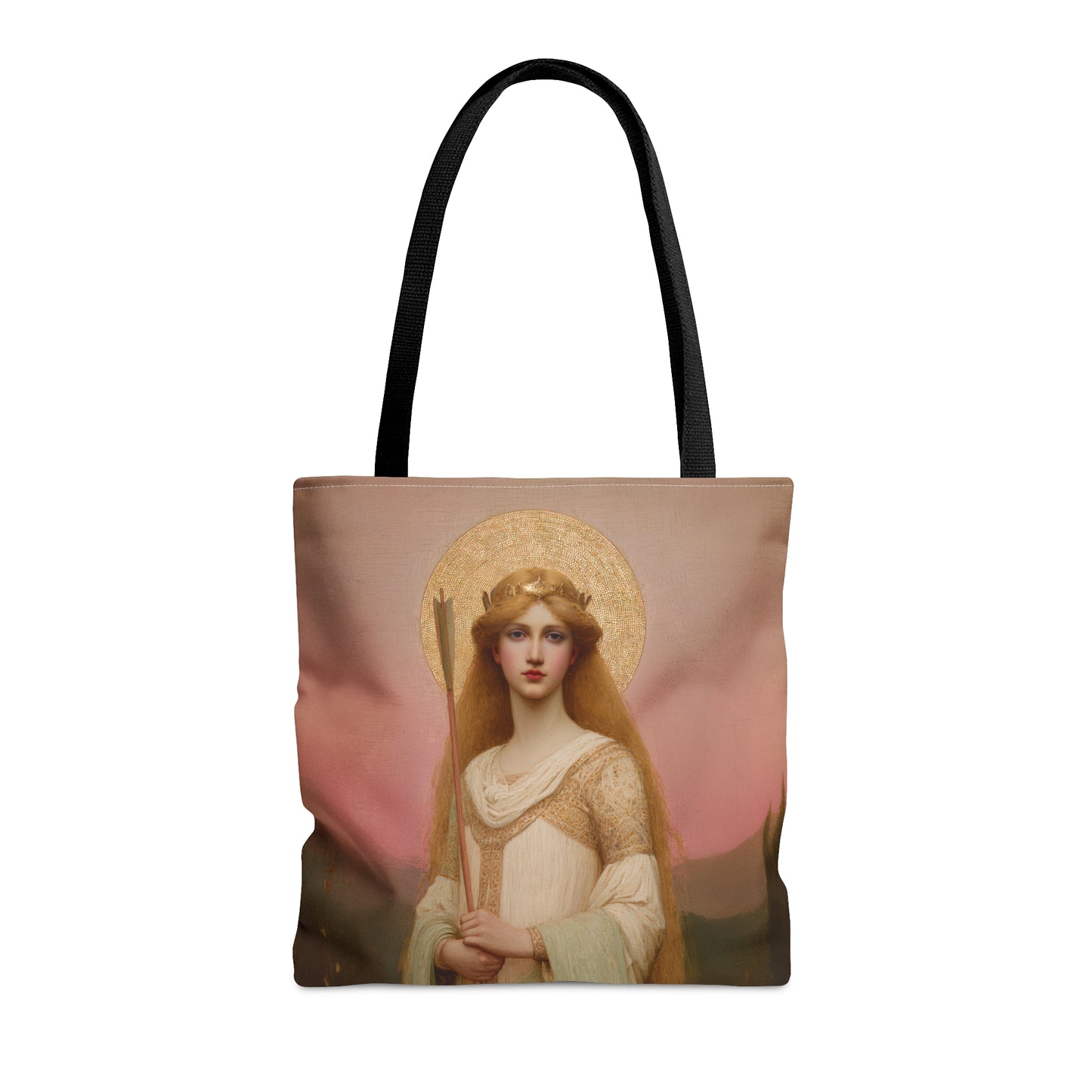 Saint Ursula - Tote Bag - Large Medium Small Faith Art Bag - Bible Study Faith Purse - Double Sided Prayer Tote