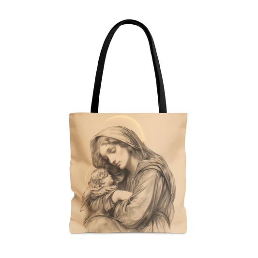 Grace Unveiled - The Nativity of the Virgin Mary Tote Bag - Large Medium Small Faith Art Bag - Catholic Faith Purse - Religious - Bible Bag