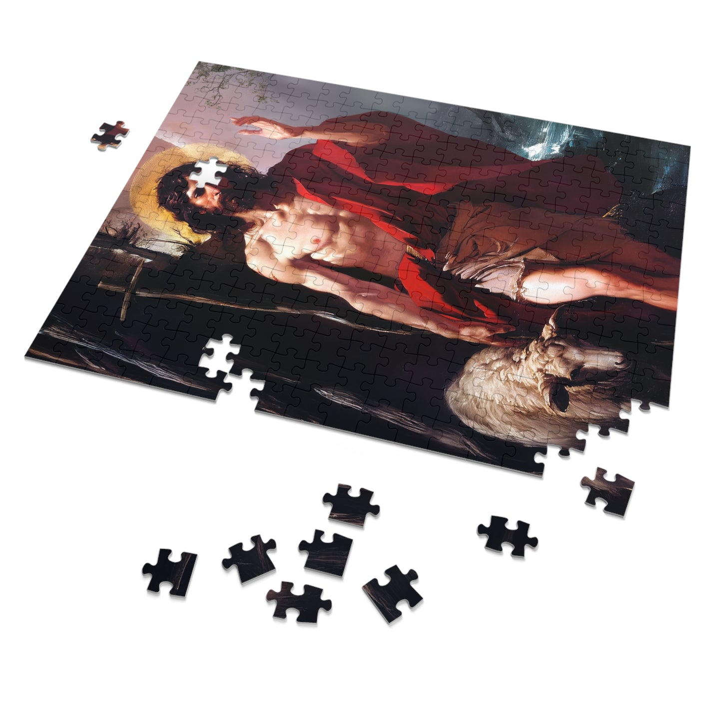 Saint John the Baptist  - Puzzle and Keepsake Tin - Religious Jigsaw Puzzle (30, 110, 252, 500,1000) - Gift for Catholic Families
