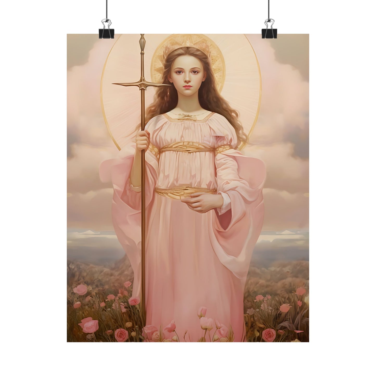 Saint Philomena Print - Sanctified Souls Print - Multiple Sizes - Premium Matte Vertical Posters
