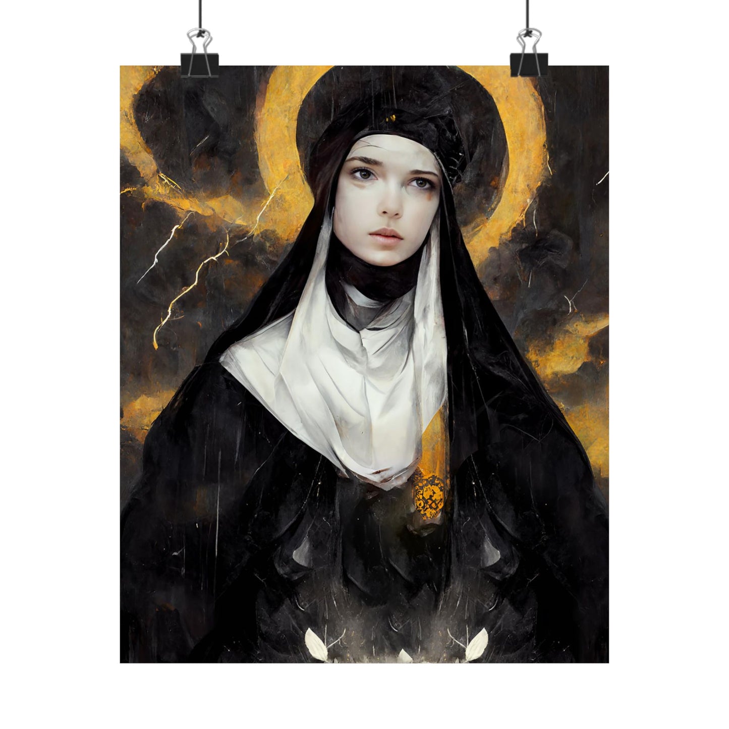 Saint Scholastica Print - Sanctified Souls Print - Multiple Sizes - Premium Matte Vertical Posters