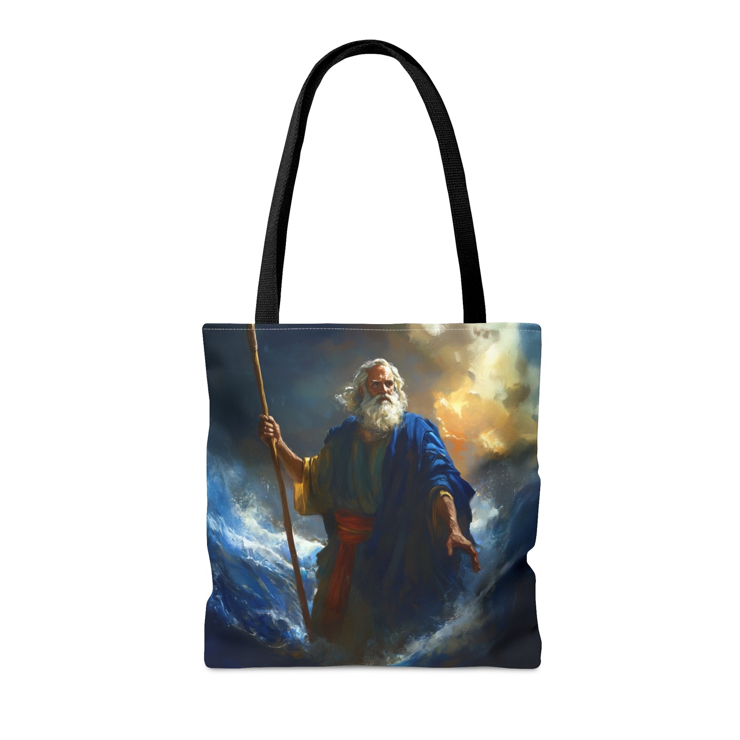 Moses Before the Trembling Sea - Tote Bag - Large Medium Small Faith Art Bag - Catholic Faith Purse