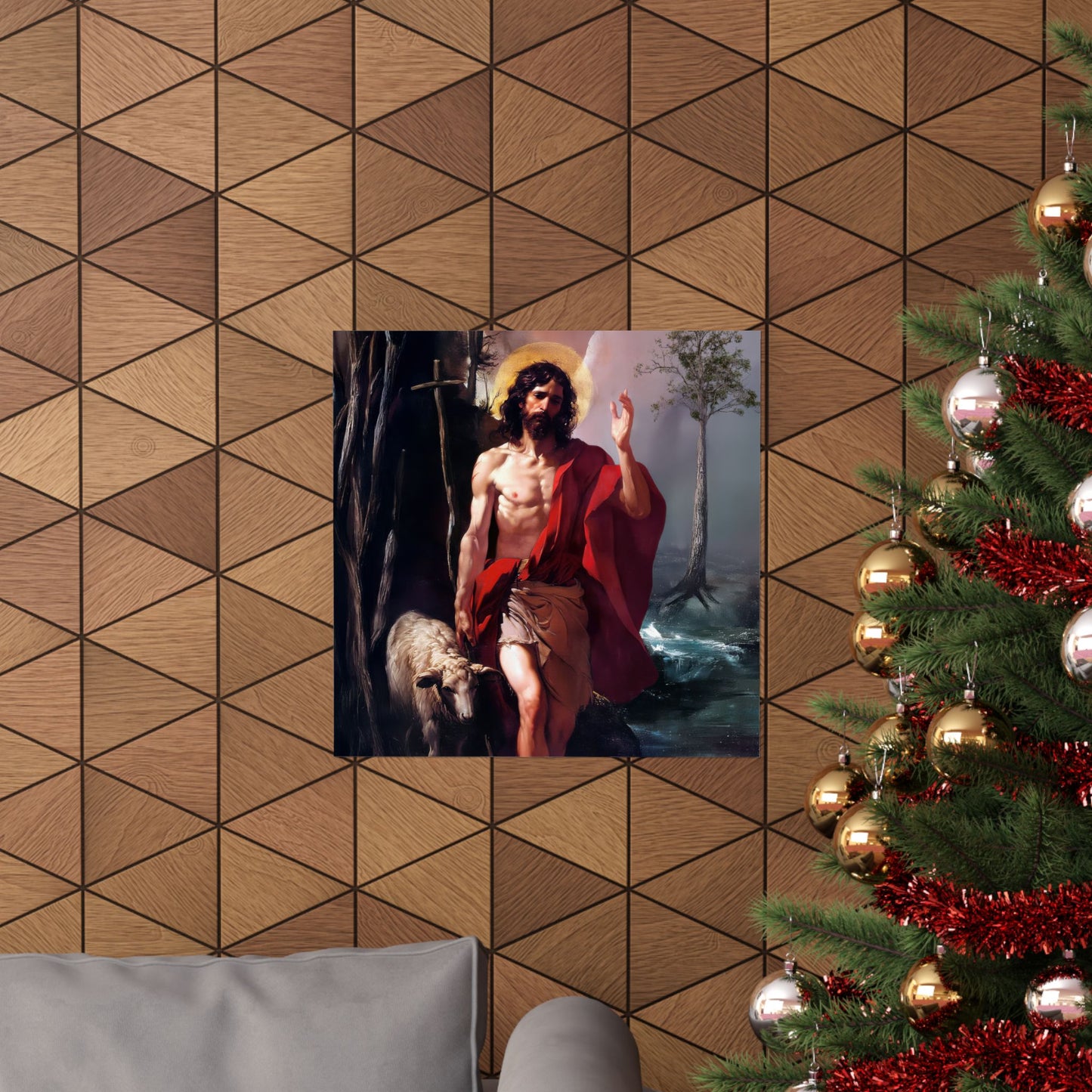 Saint John the Baptist  - Sanctified Souls Print - Multiple Sizes - Premium Posters - Catholic Art - Christian Home Decor Artwork