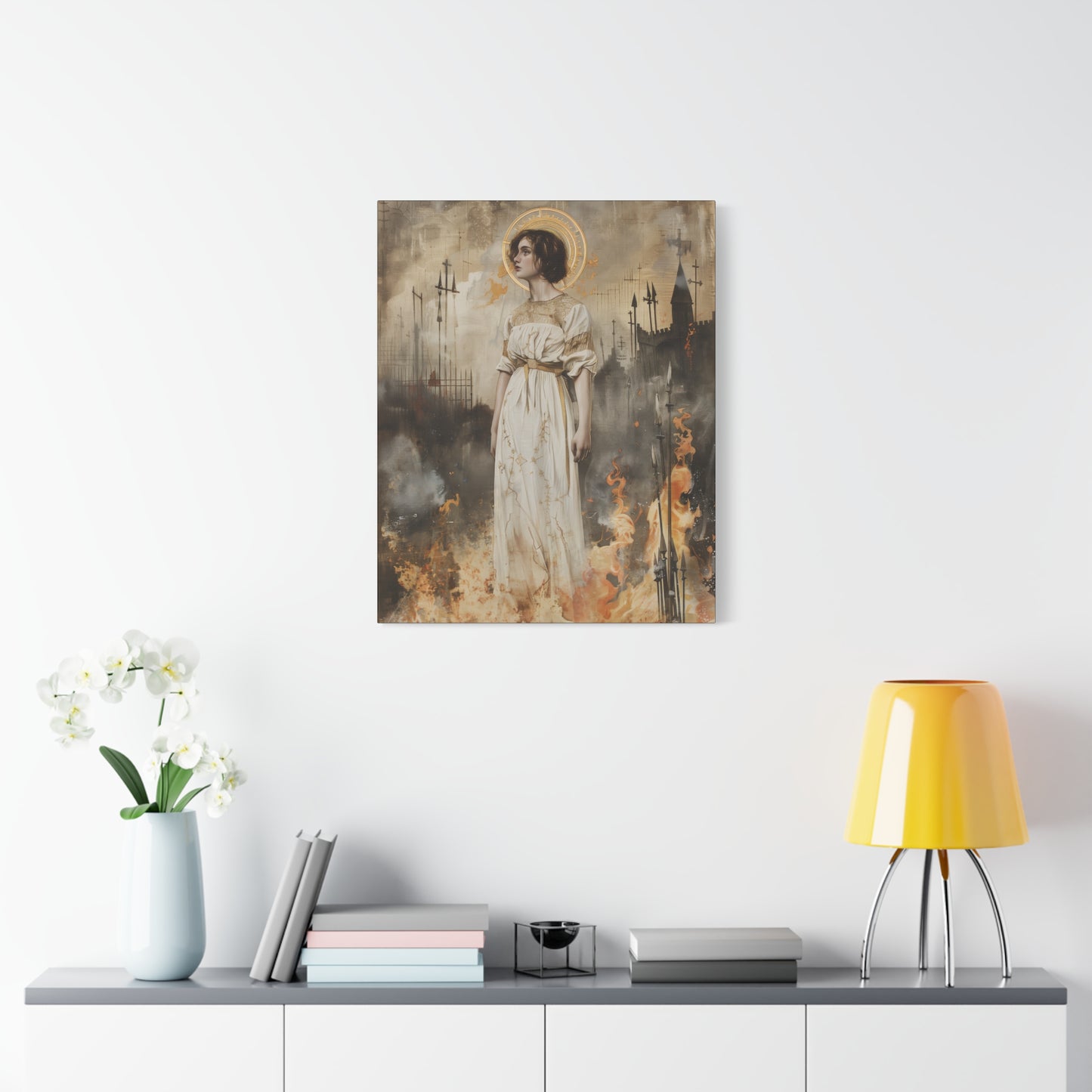 Saint Joan of Arc - Museum Wrapped Canvas - Sanctified Souls Print - Religious Art for your Home