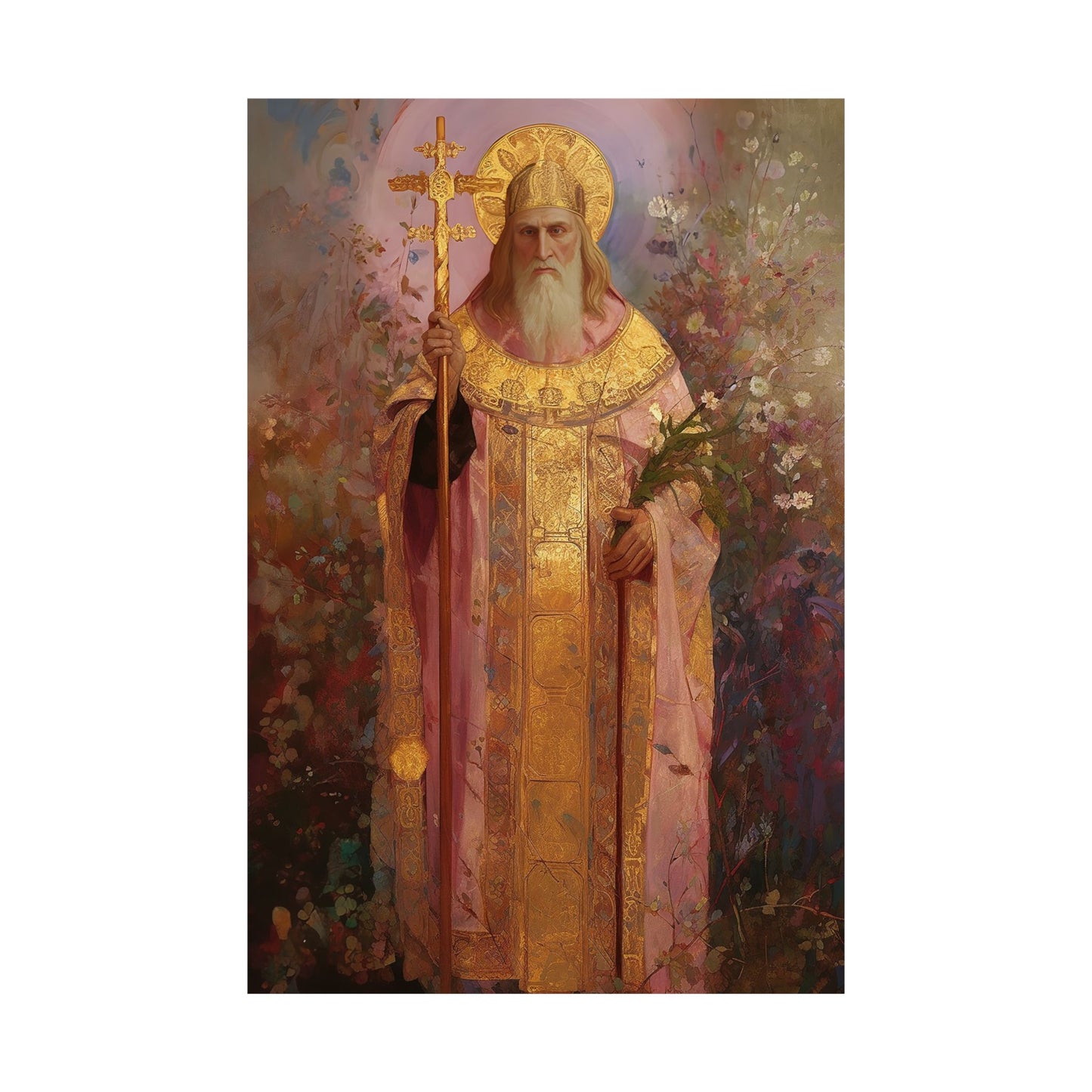 Saint Thorlak of Iceland Print - Sanctified Souls Print - Multiple Sizes - Premium Matte Vertical Posters