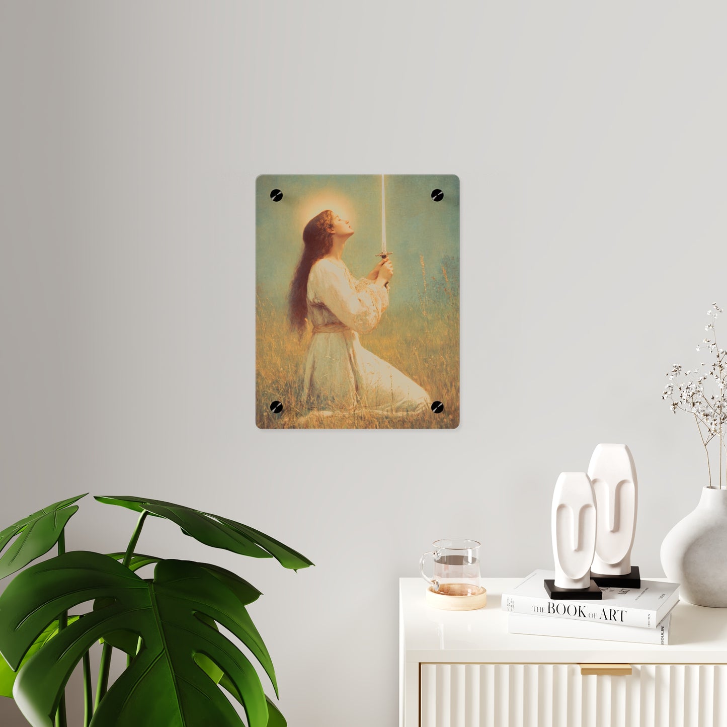 Saint Joan of Arc Wall Art Panel - Ready to Hang Acrylic Print - Catholic Saint Art - Patron Saint Print - No Frame needed