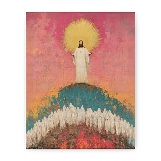Light Pierced the Abyss  - Museum Wrapped Canvas - Sanctified Souls Print - Religious Art for your Home