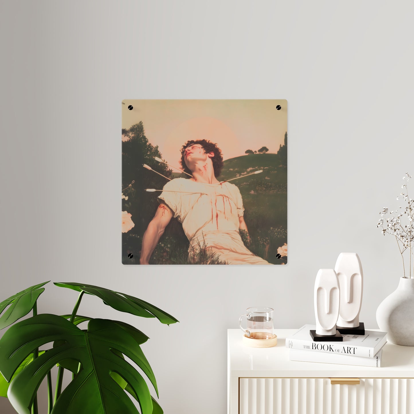 Saint Sebastian Wall Art Panel - Ready to Hang Acrylic Print - Catholic Saint Art - Patron Saint Print - No Frame needed