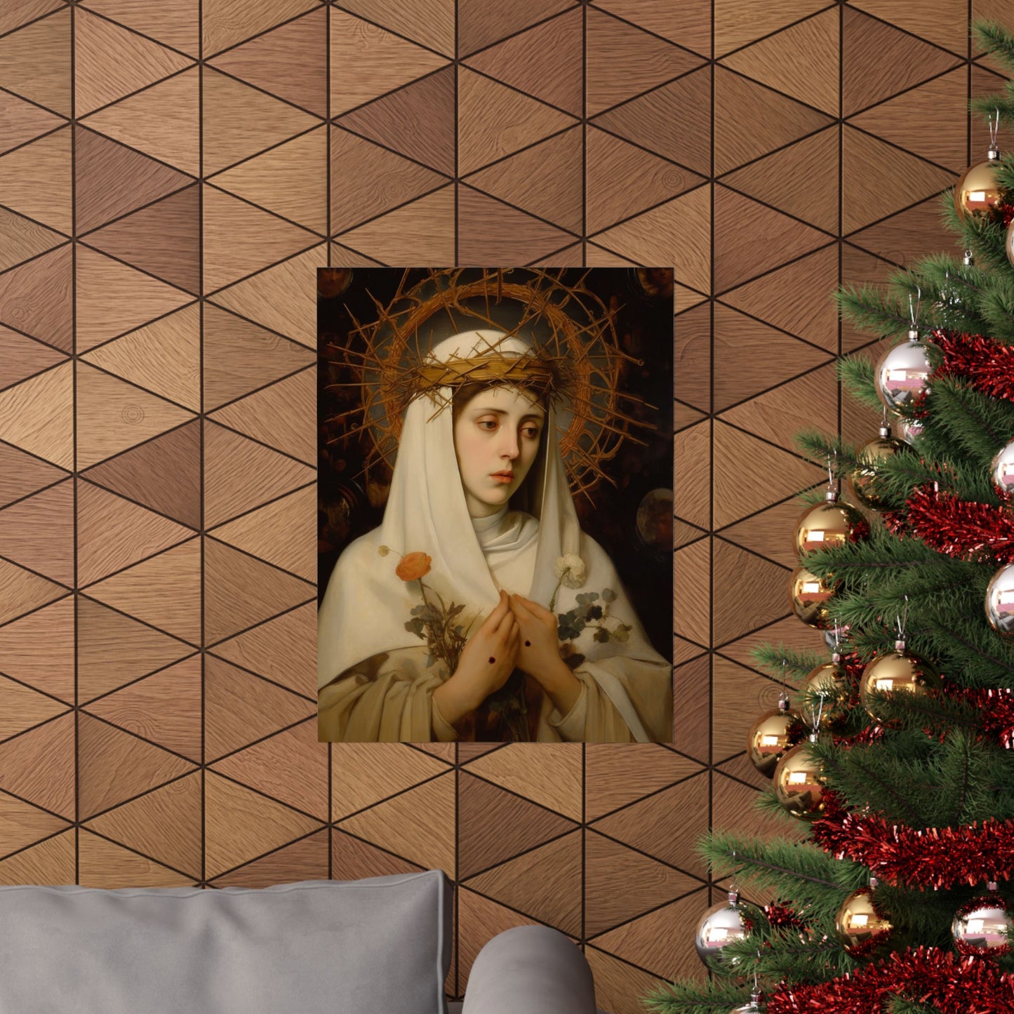 Saint Catherine of Siena - Sanctified Souls Print - Multiple Sizes - Premium Matte Vertical Posters - Catholic Saint Art