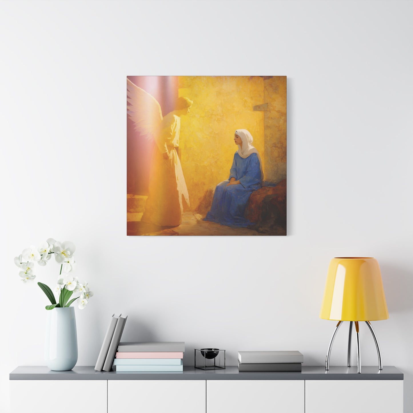 Mary's Yes - Quiet Fiat - Mother Mary - Marian Art - Gallery Wrapped Canvas - Print - Catholic Art Print