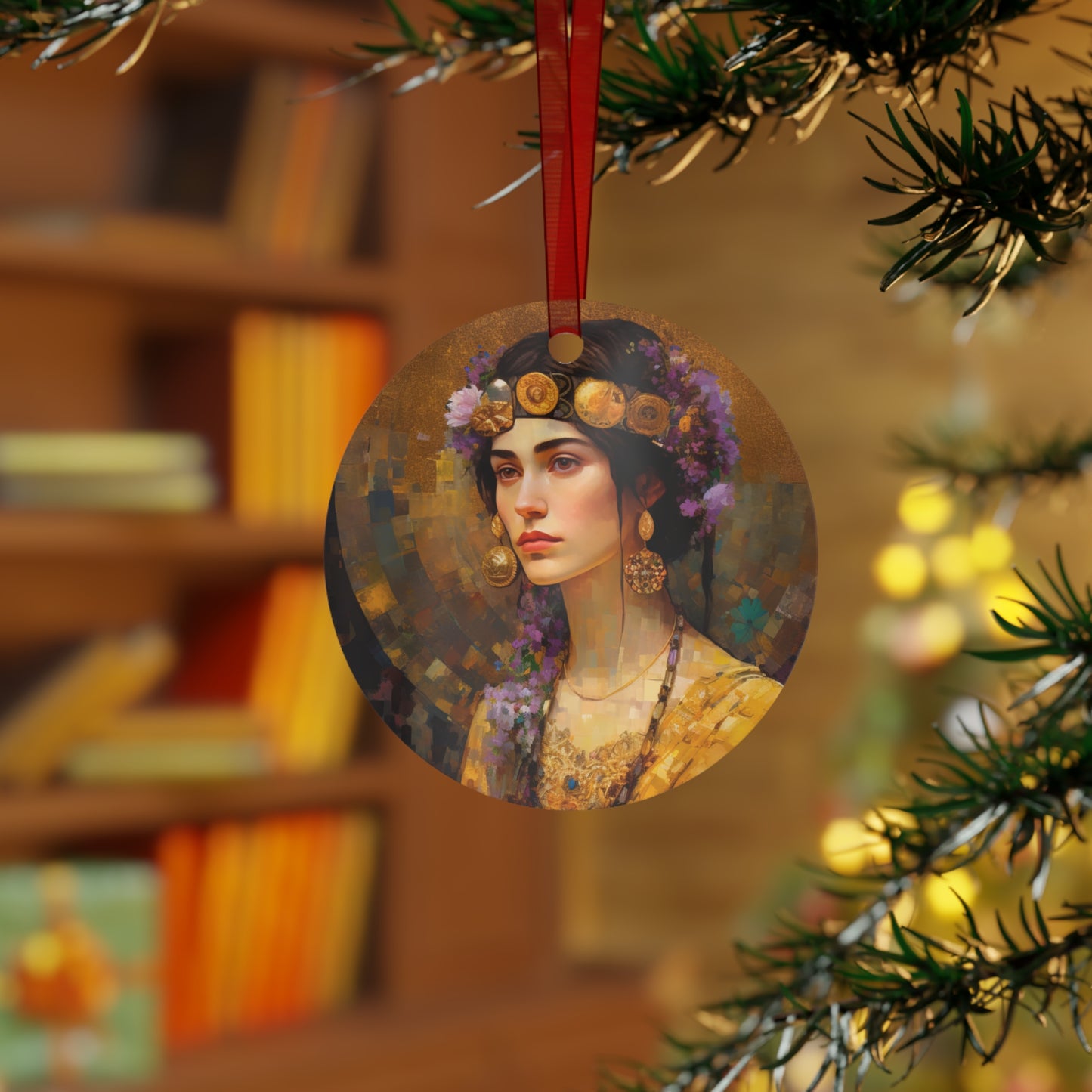 Saint Lydia Purpuraria Metal Ornament - Religious Holiday Christmas Ornament and Keepsake - Double sided - Prayer Ornament