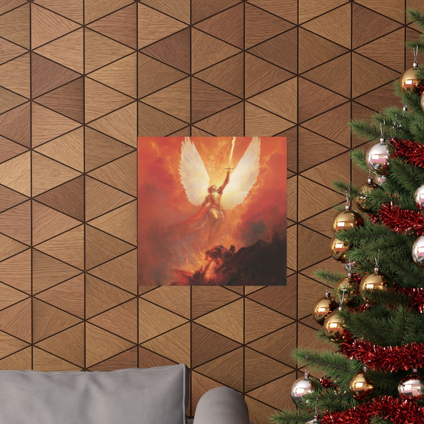 Saint Michael the Archangel - Sanctified Souls Print - Multiple Sizes - Premium Matte Vertical Posters - Angel Artwork