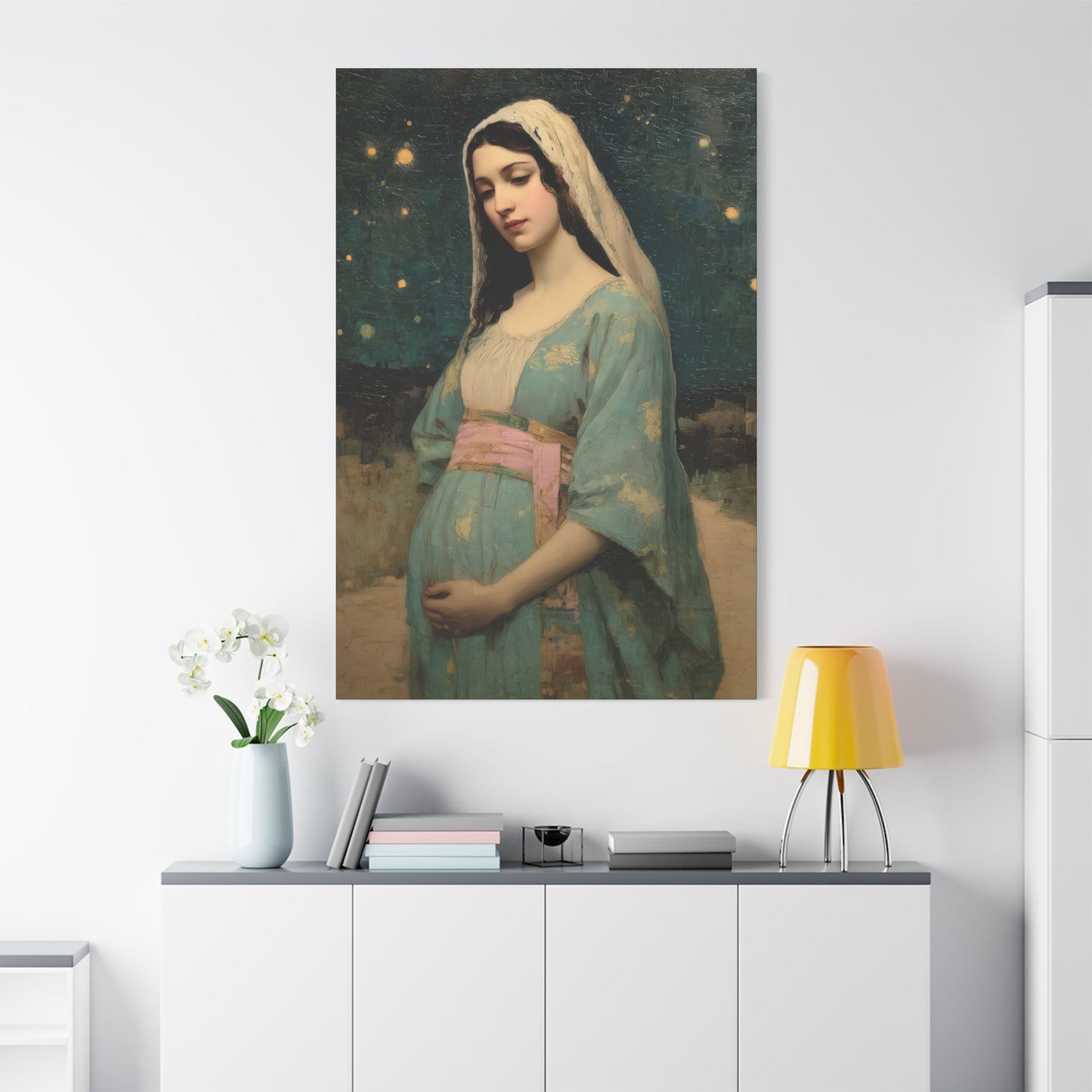 Our Lady of 'O' - Our Lady of Expectation - Mother Mary - Marian Art - Gallery Wrapped Canvas - Print - Catholic Art Print