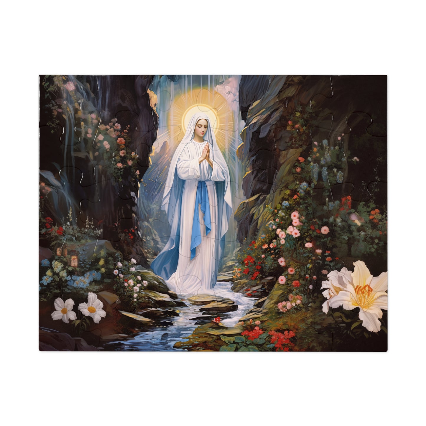 Our Lady of Lourdes - Puzzle and Keepsake Tin - Religious Jigsaw Puzzle (30, 110, 252, 500,1000-Piece) - Religious Puzzle