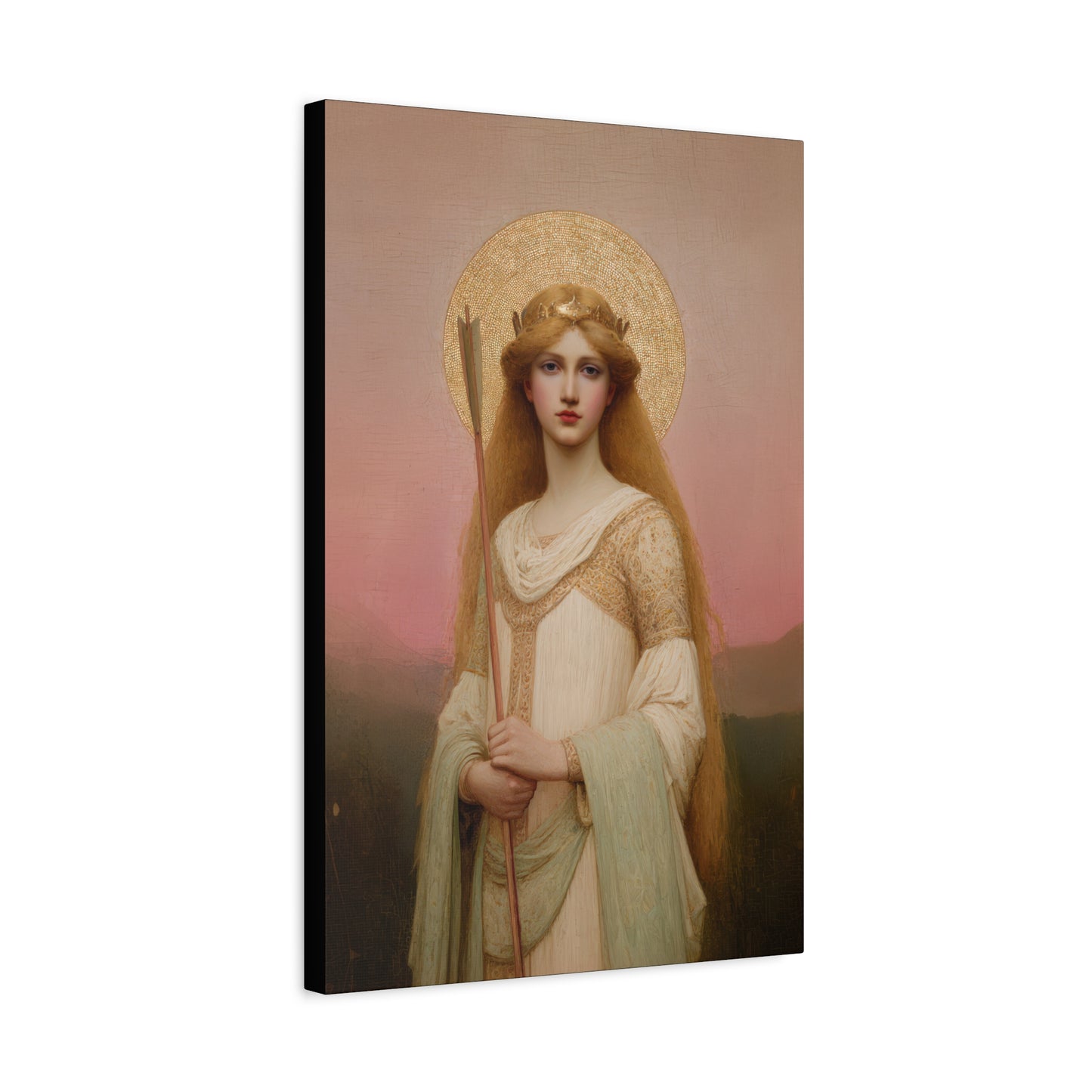 Saint Ursula -  Museum Wrapped Canvas - Sanctified Souls Print - Religious Art for your Home - Catholic Patron Saint Art