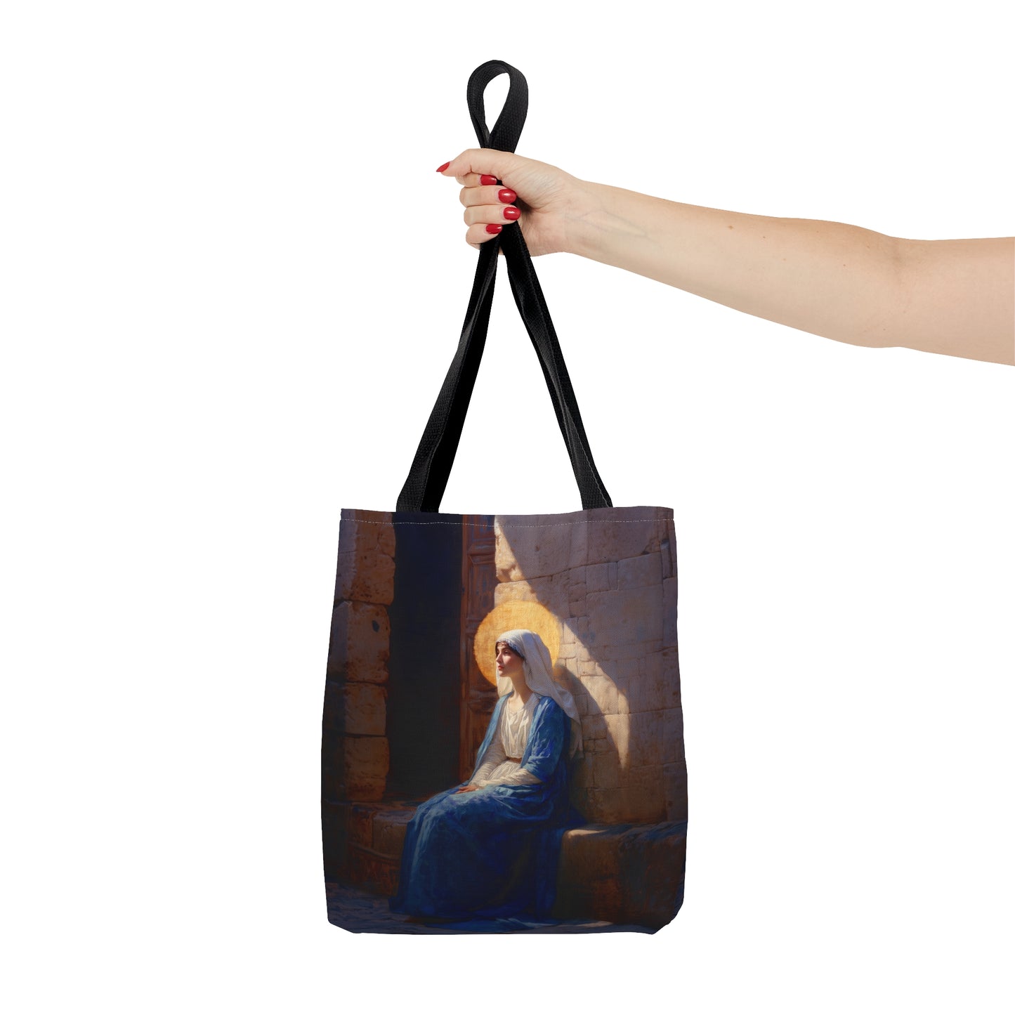 The Quiet Fiat That Split the Darkness, Mary's Yes - Tote Bag - Large Medium Small Faith Art Bag - Catholic Faith Purse