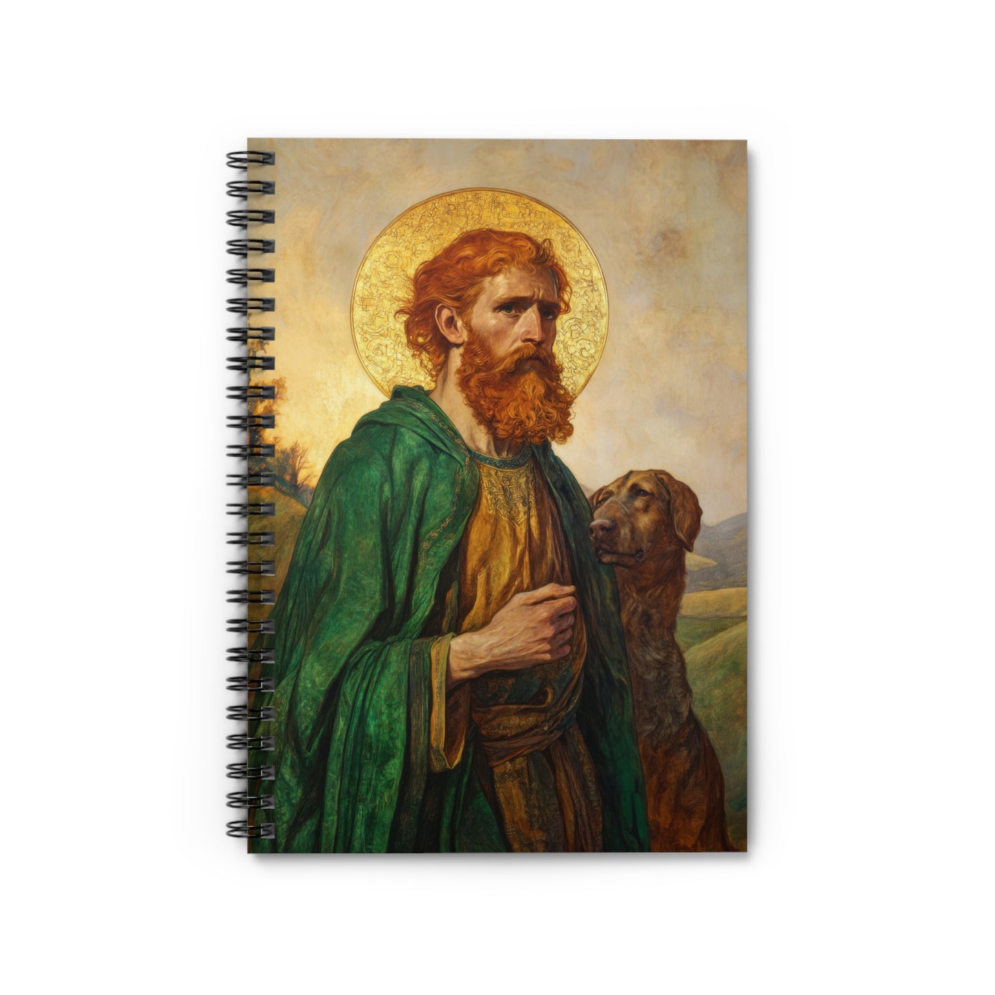 Saint Andrew the Scot - Sanctified Souls Art - Religious - Spiral Notebook - Ruled - Catholic Religious - Devotional Prayer Journal