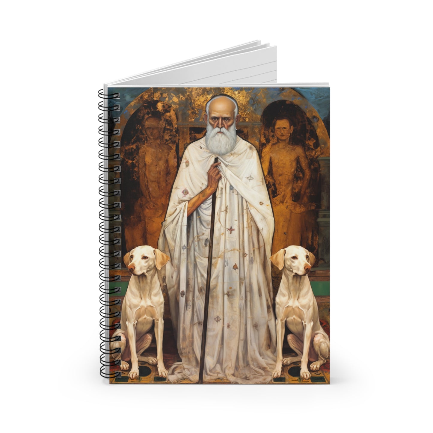 Saint Lazarus of Bethany Journal - Sanctified Souls Art - Religious Based Notebook - Spiral Notebook - Ruled Line