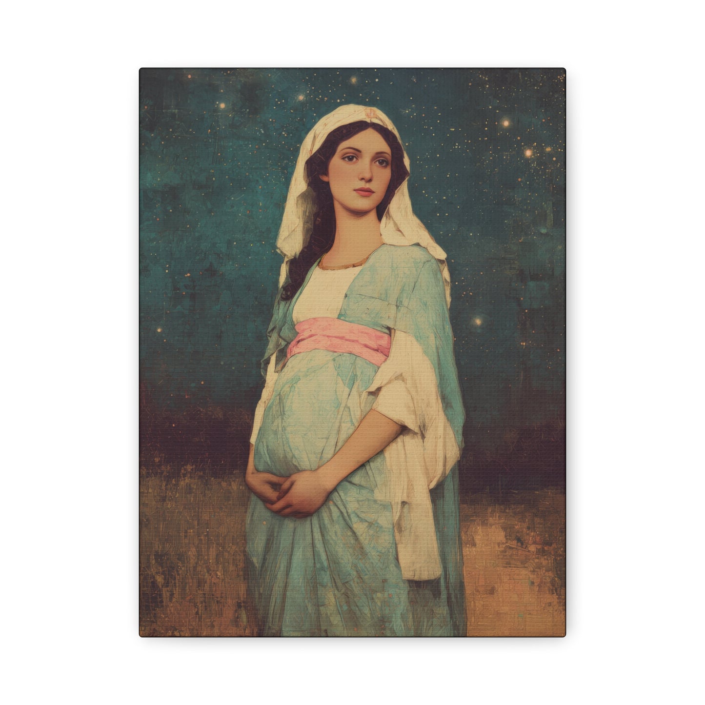 Our Lady of 'O' - Our Lady of Expectation - Mother Mary - Marian Art - Gallery Wrapped Canvas - Print - Catholic Art Print