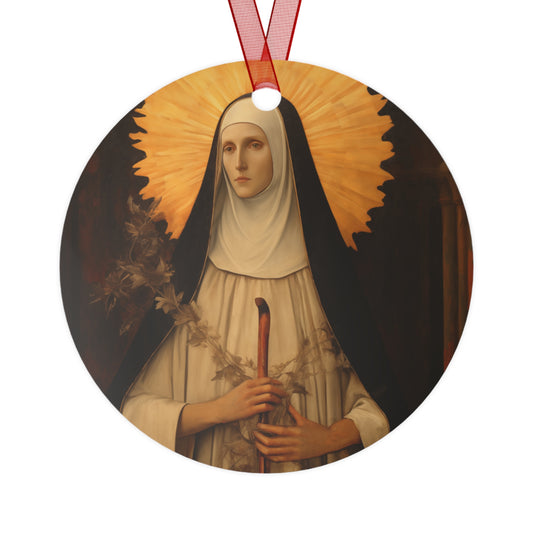 Saint Margaret of Castello Metal Ornament - Religious Holiday Christmas Ornament and Keepsake - Double sided - Blessed Margaret