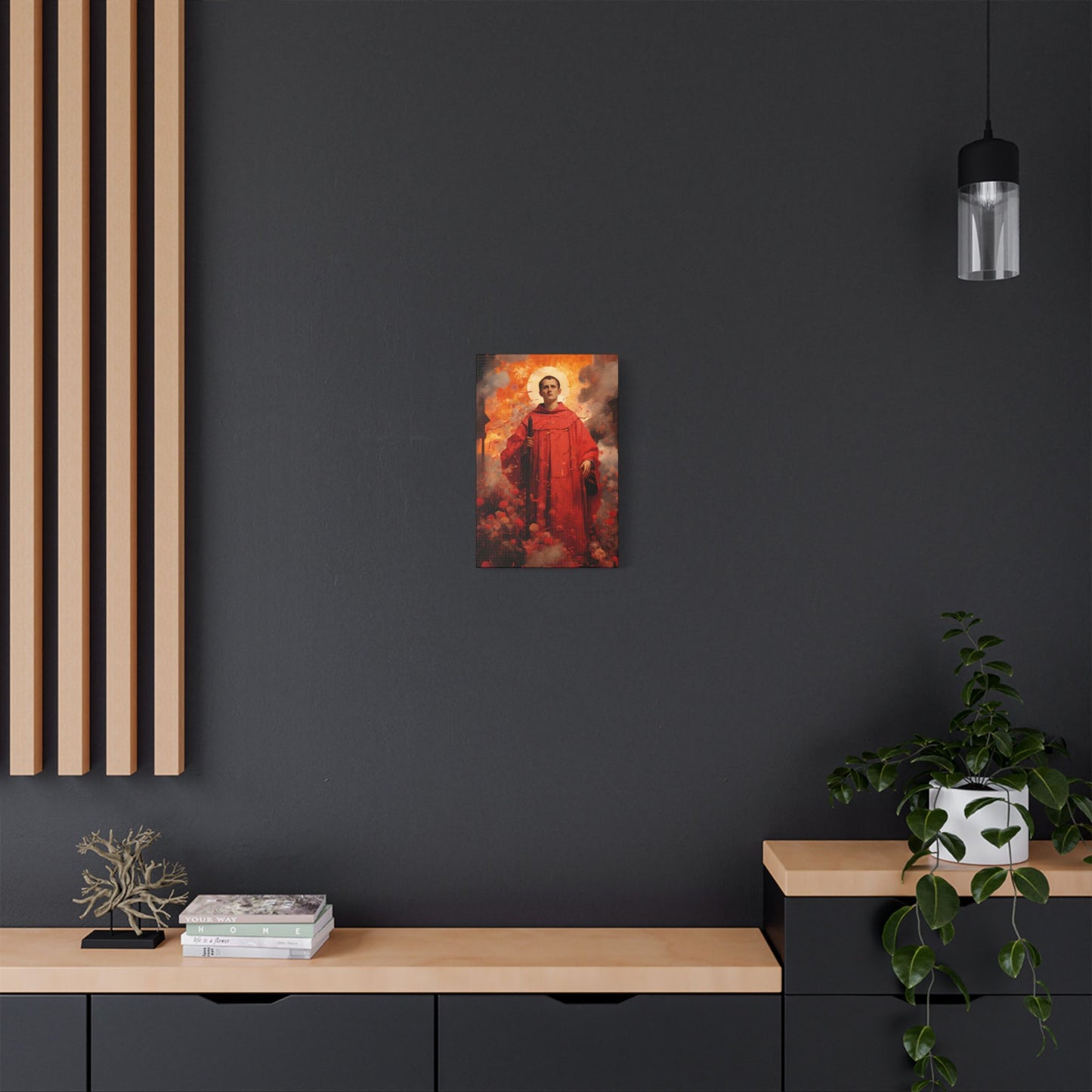 Saint Lawrence Deacon and Martyr Canvas Print - Multiple Sizes - Catholic Home art - Museum Wrapped Canvas - Sanctified Souls Print