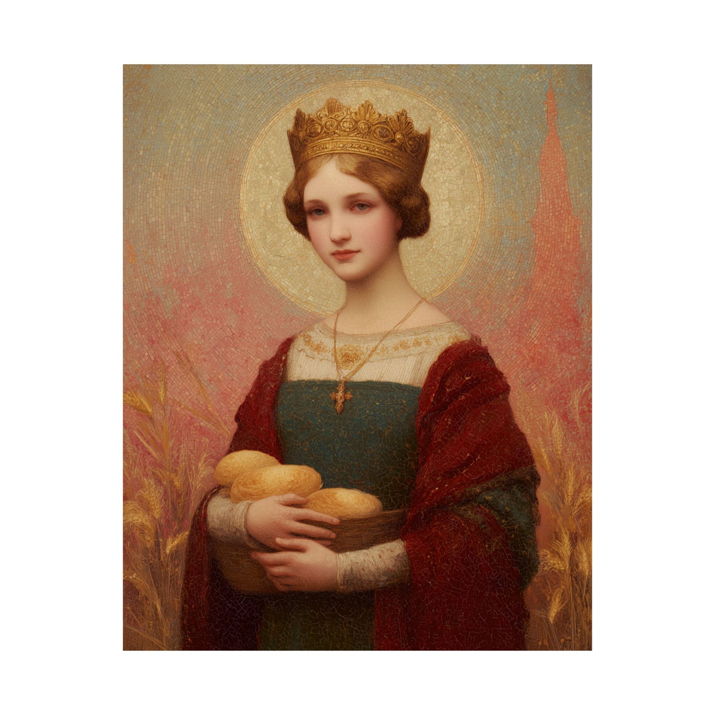 Saint Elizabeth of Hungary - Sanctified Souls Print - Multiple Sizes - Premium Matte Vertical Posters