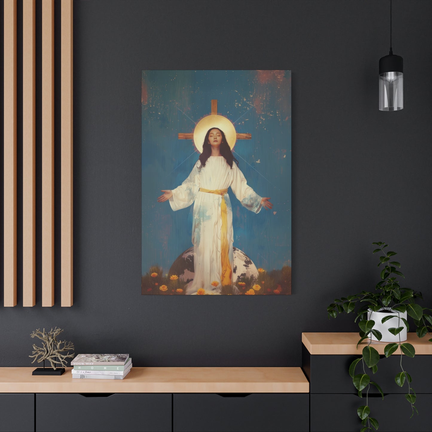 Our Lady of Akita - Mother Mary - Gallery Wrapped Canvas - Print - Religious Art for your Home - Catholic