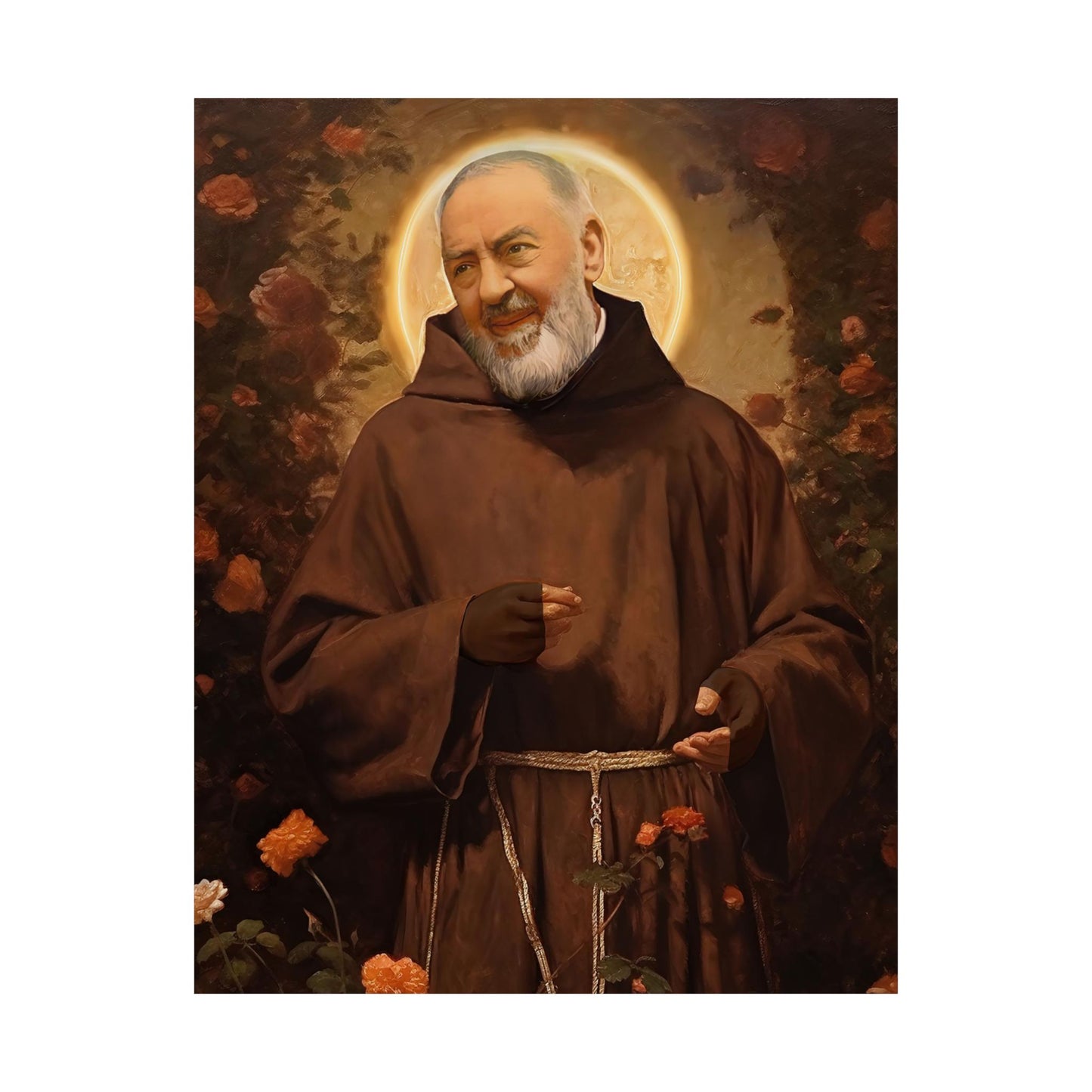 Saint Padre Pio Print - Sanctified Souls Print - Multiple Sizes - Premium Matte Vertical Posters