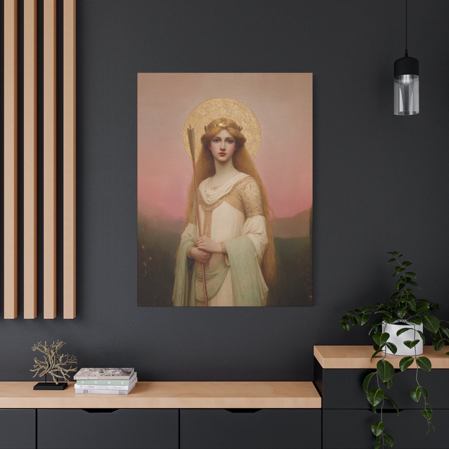 Saint Ursula -  Museum Wrapped Canvas - Sanctified Souls Print - Religious Art for your Home - Catholic Patron Saint Art