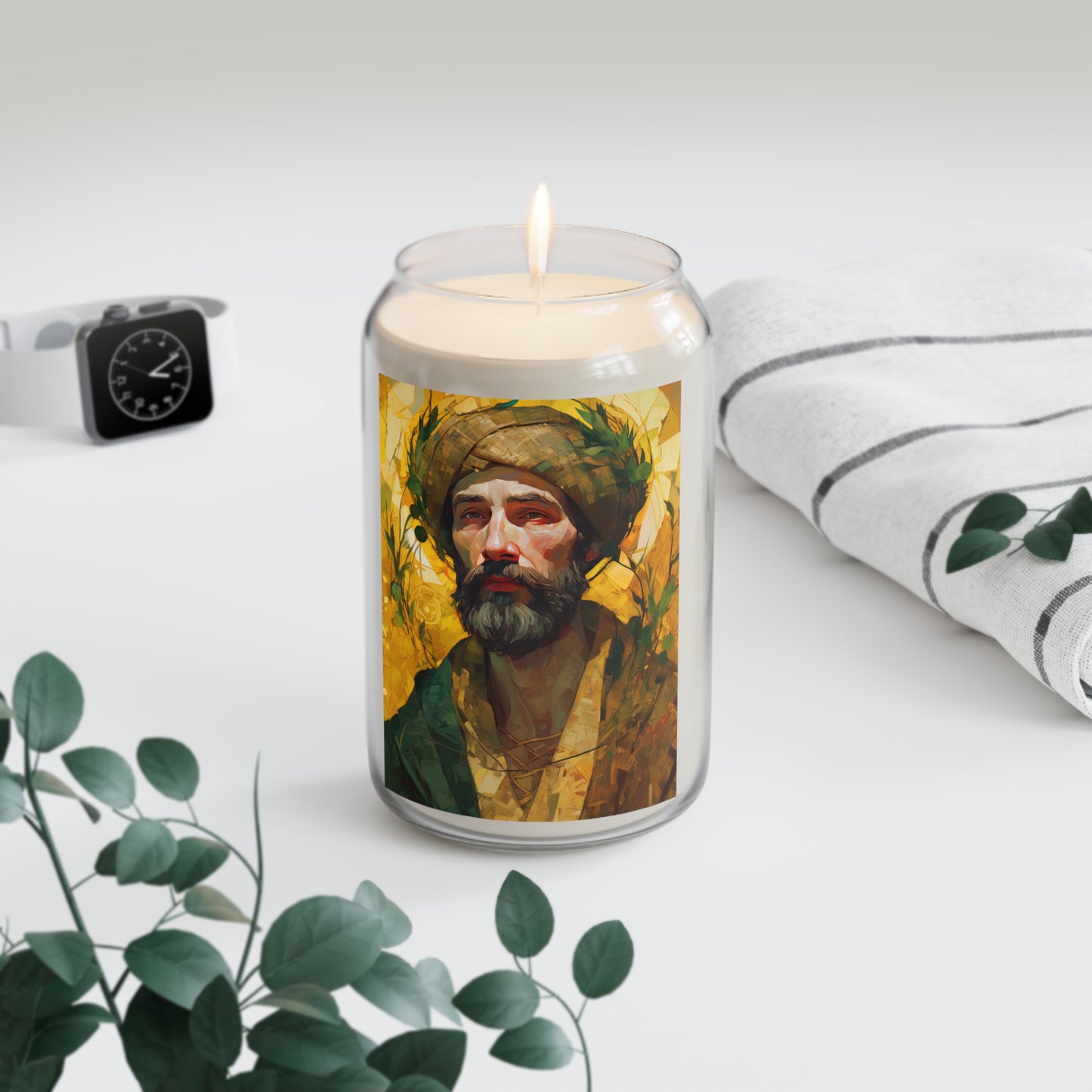 Saint Isidore the Farmer - Scented Prayer Candle, 13.75oz - Tall Size - Religious Prayer Candle - Catholic Art