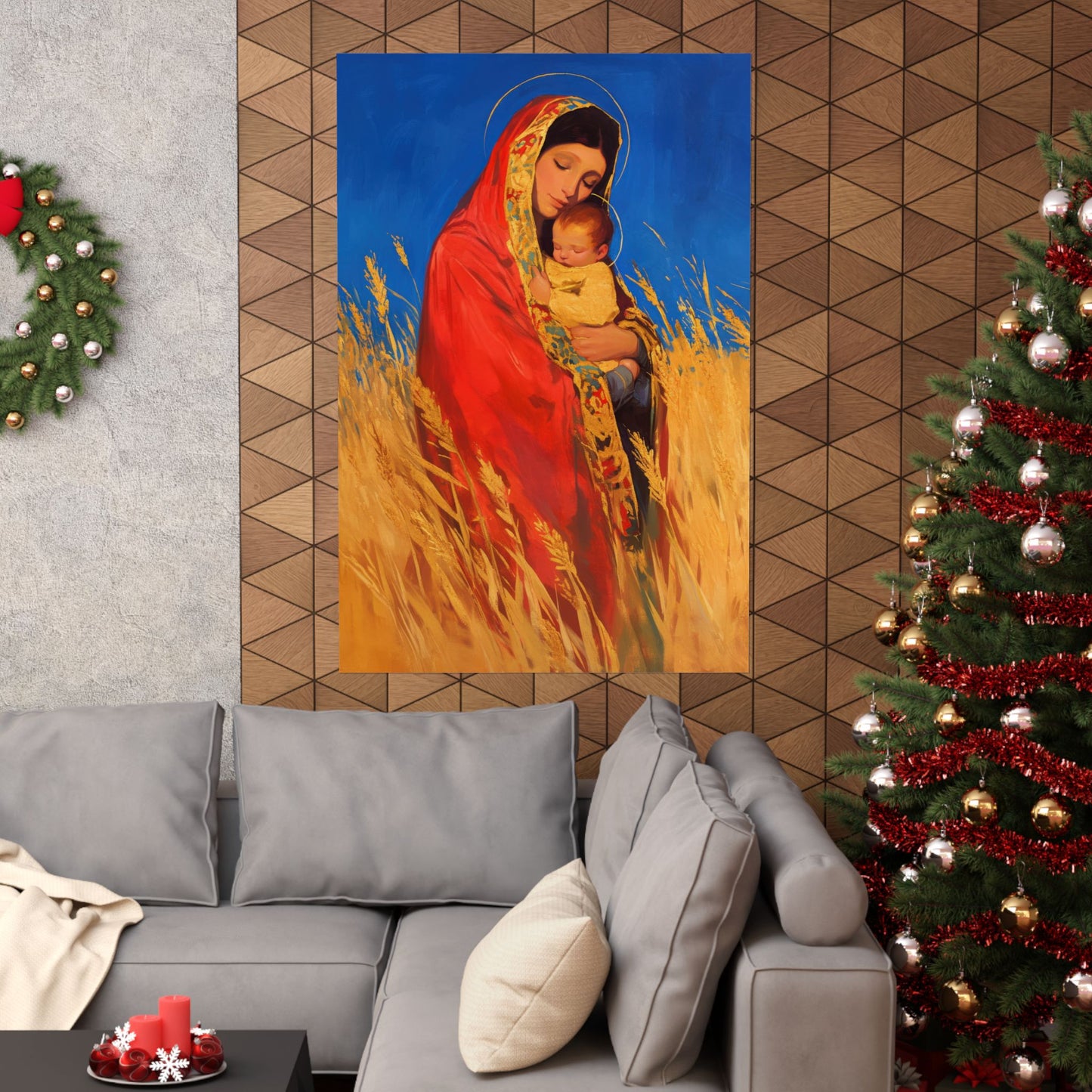 Our Lady of the Harvest - Sanctified Souls Print - Multiple Sizes - Premium Posters - Catholic Art - Christian Home